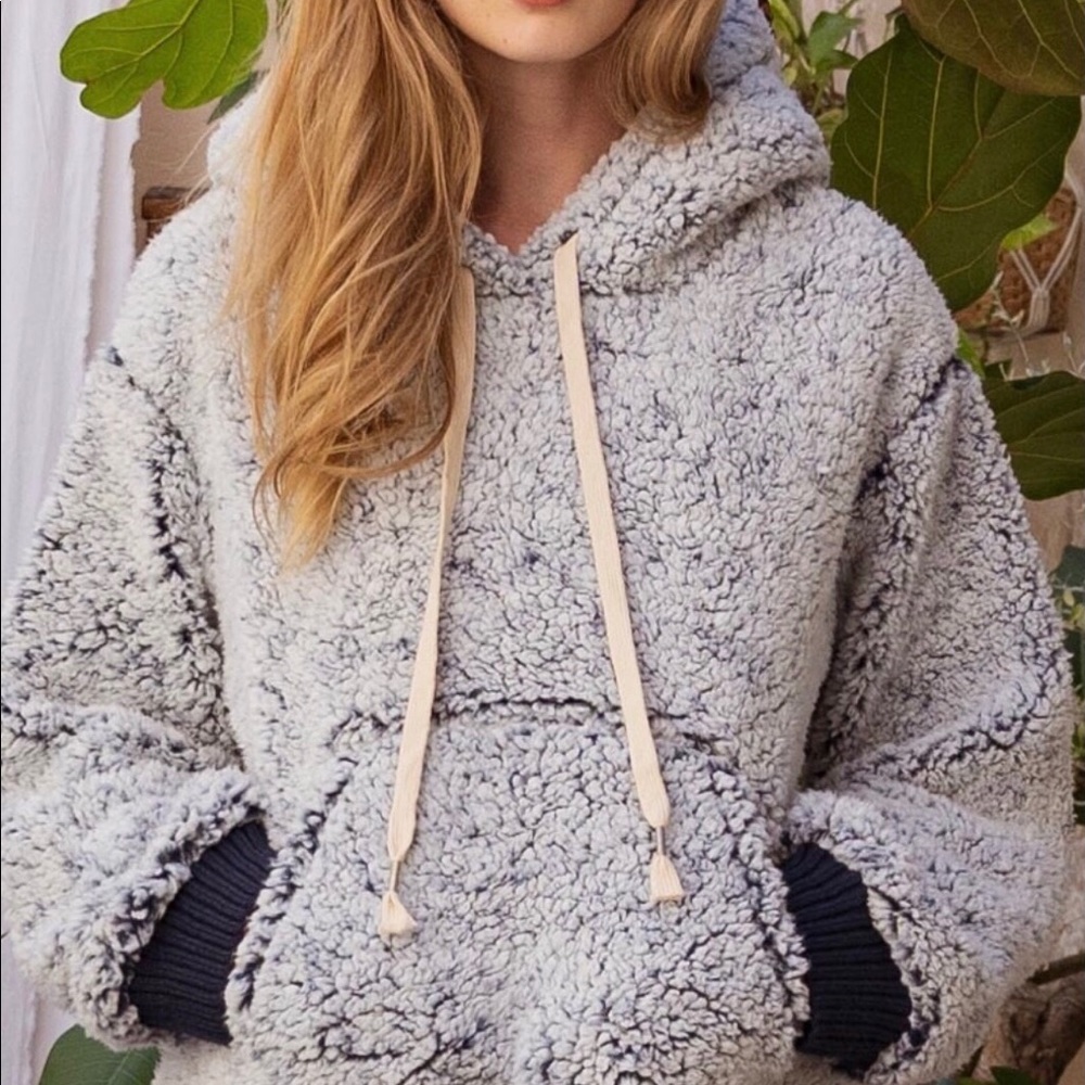 POL Gorgeous Denim Sherpa Hoodie - Picture 7 of 7